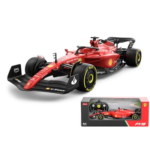 Ferrari F1 F1-75 RC Auto (1:18 Skala) - Fernbedienungsauto für Formel 1 der Saison 2022 Fahrer - Charles Leclerc + Carlos Sainz von CMJ RC CARS