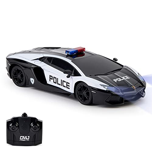 Lamborghini Aventador-Offiziell lizenzierte Fernsteuerung für Kinder mit funktionierenden Lichtern, RC-Modell für Auto 1:24, 27 MHz, LP700-4 von CMJ RC CARS