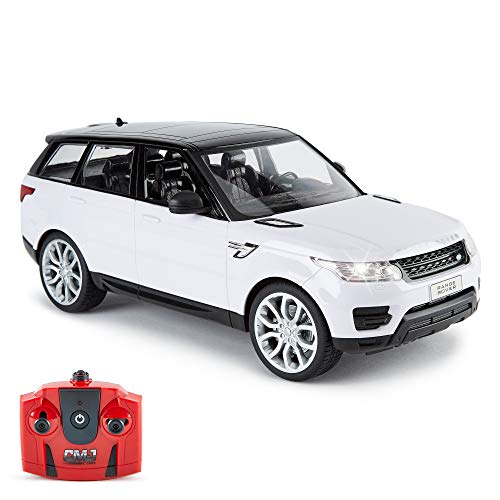 CMJ RC Cars 114GRRW Land Rover Cars Offiziell lizenzierte Fernbedienung Range Sport in 30 cm Größe 1:14 in Weiß von CMJ RC CARS