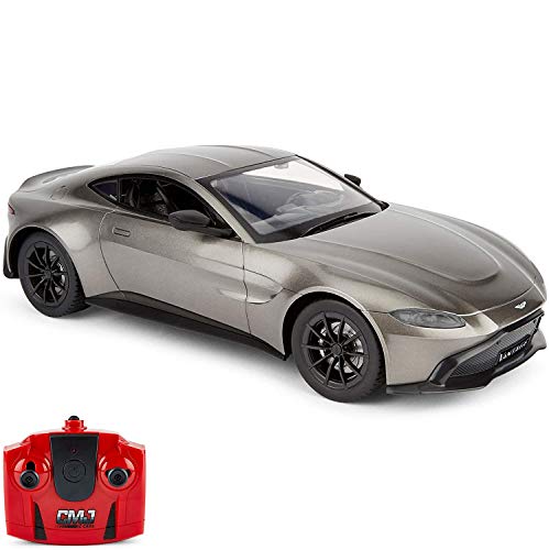 CMJ RC CARS Aston Martin Vantage Offiziell Lizenziertes ferngesteuertes Auto. Maßstab 1:14 Grau Kindergeschenk Radio Ferngesteuerter Auto, von CMJ RC CARS