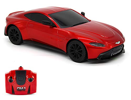 CMJ RC CARS Aston Martin Vantage Offiziell Lizenziertes ferngesteuertes Auto. Maßstab 1:24 Kindergeschenk Radio Ferngesteuerter Auto (Rot) von CMJ RC CARS