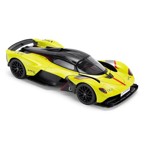 Aston Martin Valkyrie Modellauto im Maßstab 1:18 - Lime Green | Detailliertes Sammlermodell aus Druckguss | Offiziell Lizenziertes Produkt von CMJ