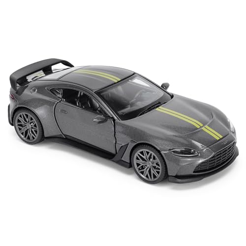 CMJ Aston Martin V12 Vantage Modellauto im Maßstab 1:43 – Grau | Exklusives Sammlermodell aus Druckguss | Offiziell Lizenziertes Produkt von CMJ