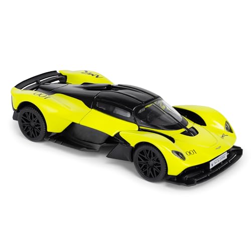 CMJ Aston Martin Valkyrie AMR Pro Modellauto im Maßstab 1:43 – Lime Green | Detailgetreues Sammlerstück aus Druckguss | Offiziell Lizenziertes Produkt von CMJ