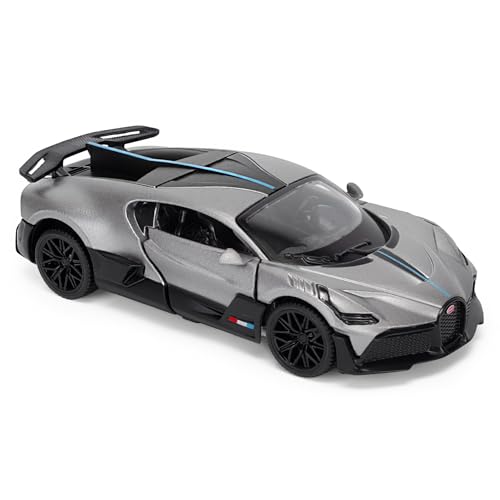 CMJ Bugatti Divo Modellauto im Maßstab 1:43 – Titanium Grey | Detailliertes Sammlerstück für Liebhaber | Offiziell Lizenziertes Produkt von CMJ