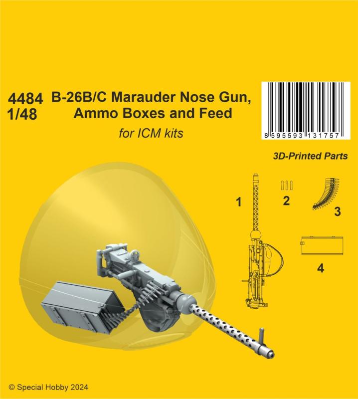 B-26B/C Marauder - Nose Gun, Ammo Boxes and Feed [ICM] von CMK