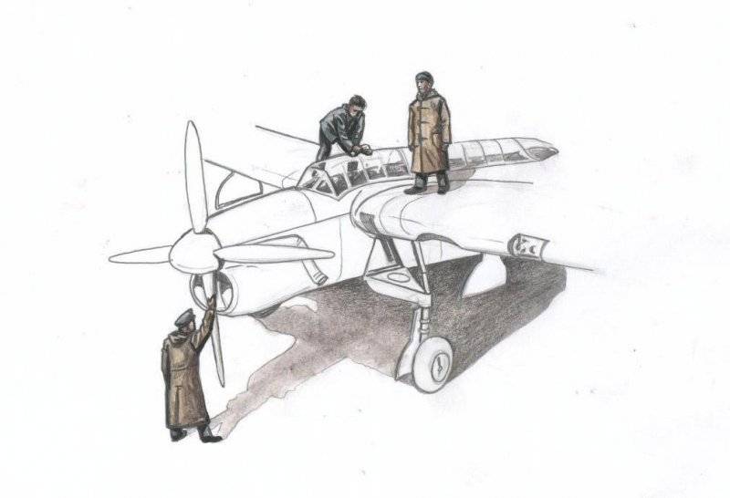 Barracuda Mechanics (3 Figuren)  - aboard carrier w/raincoat von CMK