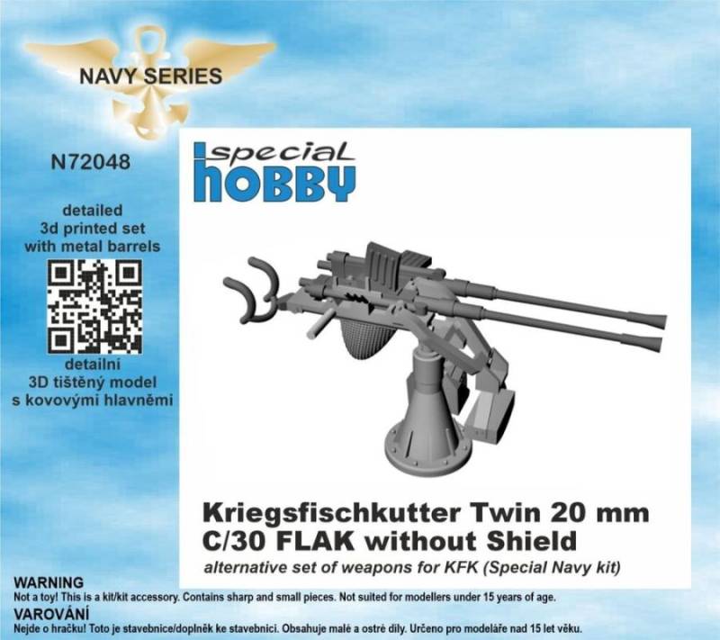 Kriegsfischkutter Twin 20 mm C/30 FLAK without Shield von CMK