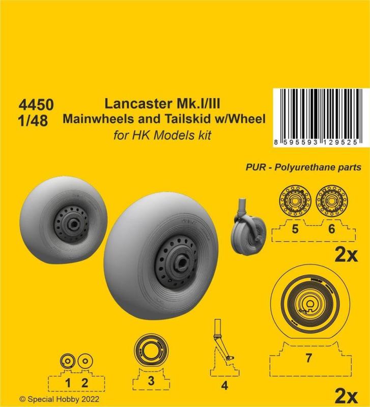 Lancaster Mk.I/III - Mainwheels and Tailwheel w/Leg [HKM] von CMK