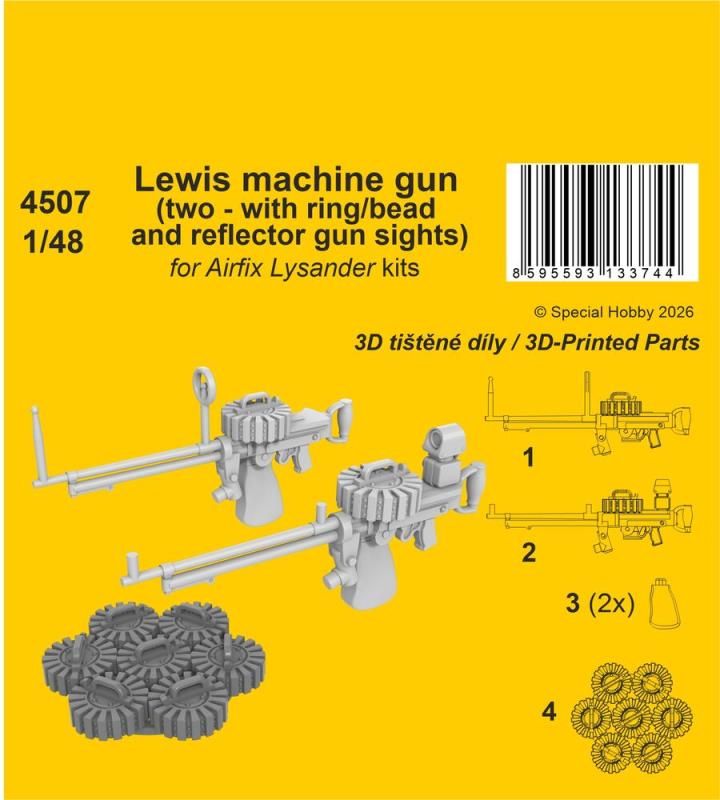 Lewis machine gun (two - with ring/bead and reflector gun sights) [Airfix] von CMK