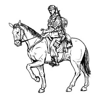 US mounted soldier in Afganistan (1 Figur & Pferd) von CMK