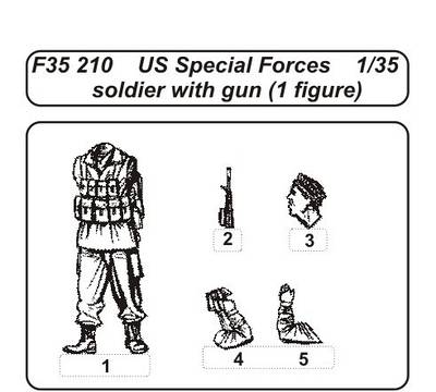 US special Forces soldier with gun (1 Figur) von CMK