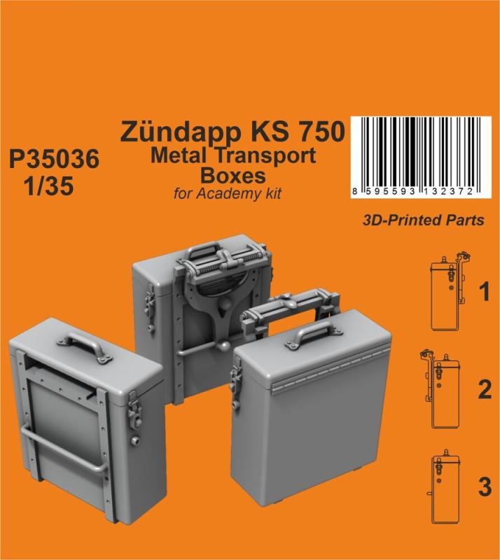 Zündapp KS 750 - Metal Transport Boxes [Academy] von CMK