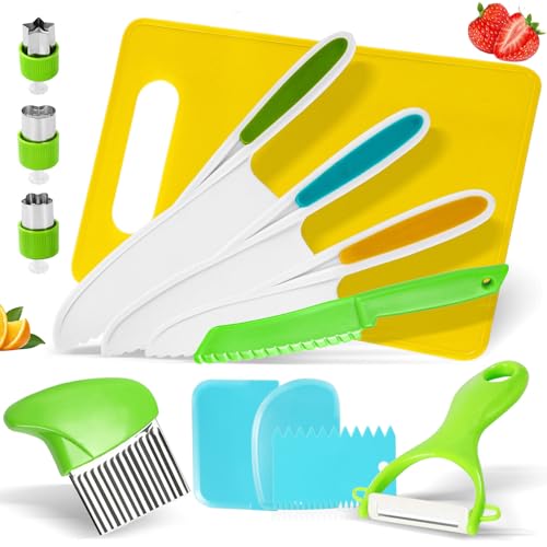 CMKAAG 13-teiliges Kindermesser-Set für echtes Kochen, Montessori-Küchenwerkzeuge für Kleinkinder, Kleinkind-Messer-Set, Schneidebrett, Knisterschneider, Kleinkinder, Küchenspielzeug für Kinder im CMKAAG 13-teiliges Kindermesser-Set für echtes Kochen, Montessori-Küchenwerkzeuge für Kleinkinder, Kleinkind-Messer-Set, Schneidebrett, Knisterschneider, Kleinkinder, Küchenspielzeug für Kinder im von CMKAAG