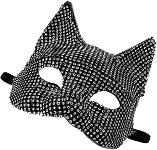CMLLING Katze Dame Tanzparty Halloween Kostüm Zubehör Halloween Cosplay Karneval Katze Tochter Strass Lang CMLLING Katze Dame Tanzparty Halloween Kostüm Zubehör Halloween Cosplay Karneval Katze Tochter Strass Lang von CMLLING