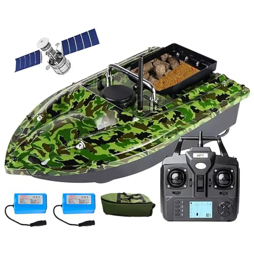 CMOLVUR Köderfischerboot GPS Automatische Rückkehr, 7,4 V mit 2 x 12000 mAh abnehmbaren Batterie/Nacht-Angellichtern, Belastung 1,5 kg Entladungsbehälter, 500 m Fernbedienungsentfernung, für CMOLVUR Köderfischerboot GPS Automatische Rückkehr, 7,4 V mit 2 x 12000 mAh abnehmbaren Batterie/Nacht-Angellichtern, Belastung 1,5 kg Entladungsbehälter, 500 m Fernbedienungsentfernung, für von CMOLVUR