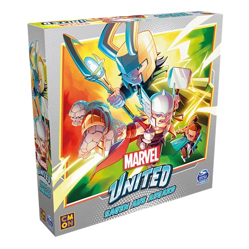 CMON, Marvel United – Sagen aus Asgard, Erweiterung, Familienspiel, Brettspiel, 1-4 Spieler, Ab 10+ Jahren, 40+ Minuten, Deutsch von CMON