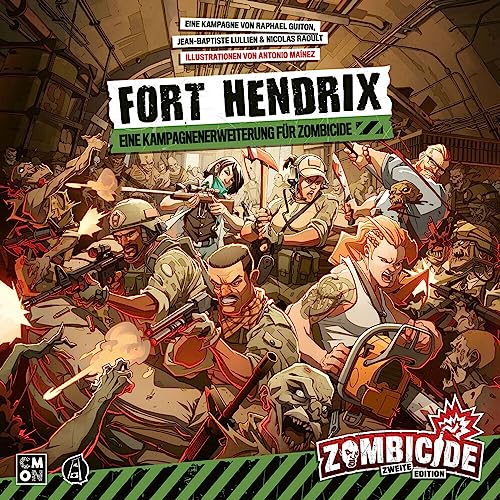 CMON | Zombicide 2. Edition – Fort Hendrix | Erweiterung | Kennerspiel | Dungeon Crawler | 1-6 Spieler | Ab 14+ Jahren | 60+ Minuten | Deutsch von CMON