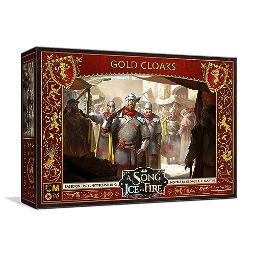 CMON A Song of Ice and Fire Tabletop Miniatures Game Gold Cloaks Unit Box - Add Unparalleled Strength to Your Forces! Strategiespiel, ab 14 Jahren, 2+ Spieler, 45-60 Minuten Spielzeit, hergestellt CMON A Song of Ice and Fire Tabletop Miniatures Game Gold Cloaks Unit Box - Add Unparalleled Strength to Your Forces! Strategiespiel, ab 14 Jahren, 2+ Spieler, 45-60 Minuten Spielzeit, hergestellt von CMON