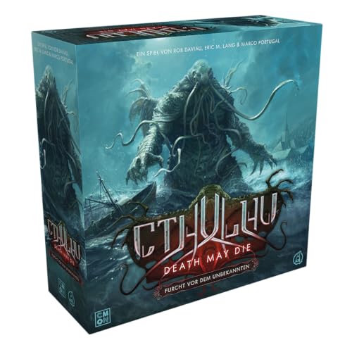 CMON, Cthulhu: Death May Die – Furcht vor dem Unbekannten, Grundspiel, Expertenspiel, Dungeon Crawler, 1-5 Spieler, Ab 12+ Jahren, 90-120 Minuten, Deutsch, Black von CMON