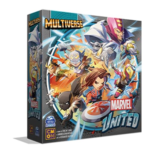 CMON Marvel United: Multiverse, Miniatur-Brettspiel, ab 14 Jahren, für 1–5 Spieler, über 45 Minuten Spieldauer CMON Marvel United: Multiverse, Miniatur-Brettspiel, ab 14 Jahren, für 1–5 Spieler, über 45 Minuten Spieldauer von CMON