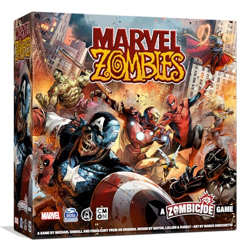 CMON Marvel Zombies A Zombicide Game (Core Box),Strategie-Brettspiel,Kooperatives Spiel für Jugendliche und Erwachsene,Zombie-Brettspiel,Durchschnittliche Spielzeit 90 Minuten,Hergestellt von CMON