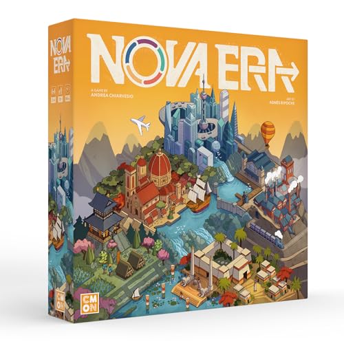 CMON Nova Era, Brettspiel, ab 12 Jahren, 2–4 Spieler, über 60 Minuten Spieldauer CMON Nova Era, Brettspiel, ab 12 Jahren, 2–4 Spieler, über 60 Minuten Spieldauer von CMON