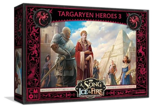 Cmon A Song of Ice and Fire Tabletop Miniatures Game Targaryen Heroes III Box Set, Strategiespiel für Teenager und Erwachsene, ab 14 Jahren, 2 Spieler, durchschnittliche Spielzeit 45–60 Minuten, von CMON