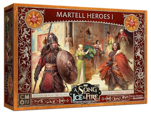 Cmon A Song of Ice and Fire Tisch-Miniatur-Spiel Martell Heroes I Box-Set, Strategiespiel für Teenager und Erwachsene, ab 14 Jahren, 2 Spieler, durchschnittliche Spielzeit 45–60 Minuten, Mehrfarbig von CMON