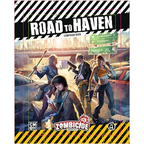 Zombicide Chronicles Rollenspiel Road to Haven Kampagnenbuch – Überlebe den Zombie-Ausbruch mit 10 spannenden Missionen! Ab 14 Jahren, 2+ Spieler, 60+ Min. Spielzeit, hergestellt von CMON von CMON