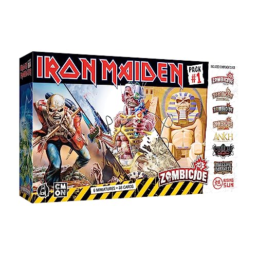 Zombicide Iron Maiden Character Pack #1 – Set von Iron Maiden Miniaturen, kompatibel mit Zombicide 2nd Edition, ab 14 Jahren, 1–6 Spieler, 60 Minuten Spielzeit, hergestellt von CMON von CMON