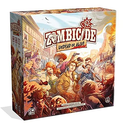 CMON Zombicide: Undead or Alive Brettspiel, Strategie-Brettspiel, Kooperatives Spiel für 1-6 Spieler ab 14 Jahren, Western, Action, Durchschnittliche Spielzeit 1 Stunde, Hergestellt von CMON von CMON