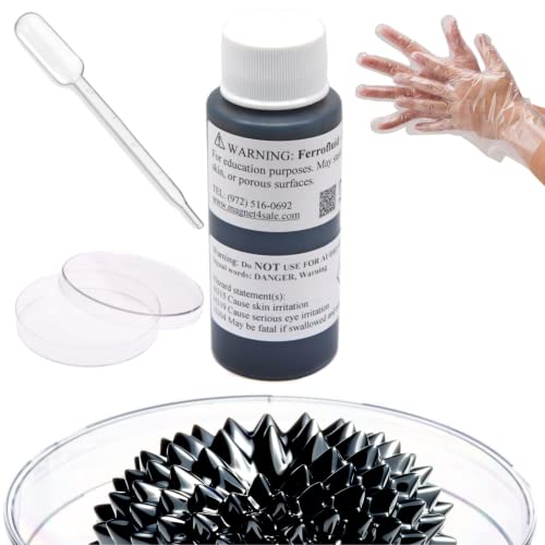 CMS Magnetics® Ferrofluid, magnetisch, für witzige Experimente, ca. 60 ml, inkl. Handschuhe, Petrischale und Pipette. von CMS Magnetics