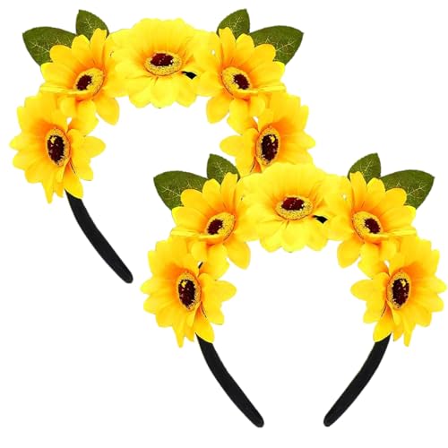 CNAFGBGG 2pcs Sonnenblumenstirnband, 3D -Blumenstirnband, elastisches dekoratives Haarband, Sonnenblumenhaarzubehör für Fotografie -Requisiten, Maskerade, Karnevalsparty, Frauen Mädchen.. CNAFGBGG 2pcs Sonnenblumenstirnband, 3D -Blumenstirnband, elastisches dekoratives Haarband, Sonnenblumenhaarzubehör für Fotografie -Requisiten, Maskerade, Karnevalsparty, Frauen Mädchen.. von CNAFGBGG