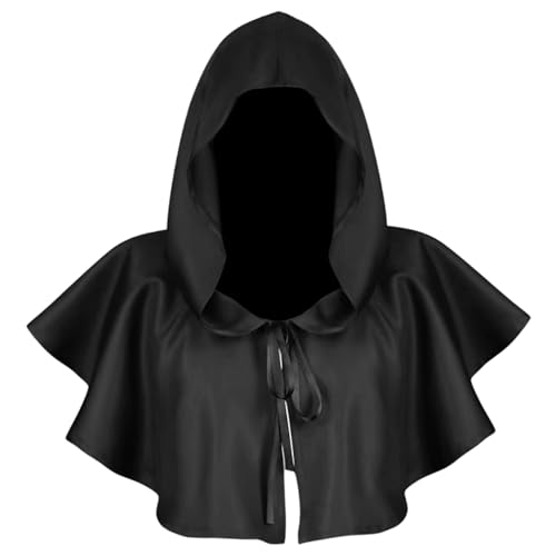 CNAFGBGG 1pc Hood, Cosplay Death Black Cape, schwarzer Umhang mit Kapuze, Freigröße Halloween Requisiten für Feiern, Cosplay, Geburtstagsfeiern, Maskerade -Bälle, Urlaub. CNAFGBGG 1pc Hood, Cosplay Death Black Cape, schwarzer Umhang mit Kapuze, Freigröße Halloween Requisiten für Feiern, Cosplay, Geburtstagsfeiern, Maskerade -Bälle, Urlaub. von CNAFGBGG