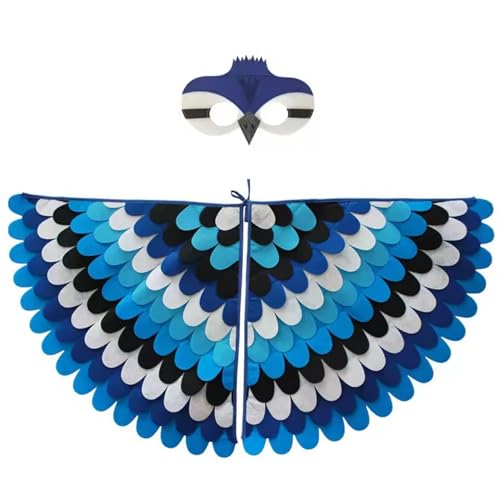 CNAFGBGG 1pc Tierkostüme für Kinder, Feel Peacock Funny Costümen mit Vogelmaske & Flügel, Vogelkostümkinder für Themenpartys, Halloween, Maskerade, Kostümparty und Rollenspiele CNAFGBGG 1pc Tierkostüme für Kinder, Feel Peacock Funny Costümen mit Vogelmaske & Flügel, Vogelkostümkinder für Themenpartys, Halloween, Maskerade, Kostümparty und Rollenspiele von CNAFGBGG