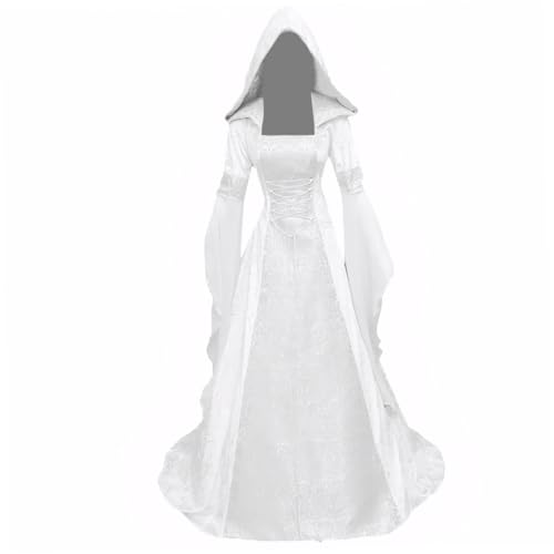 CNAFGBGG 1pc mittelalterliches Kleid für Frauen, langes Vintage -Kapuzen -Weiß -Renaissance -Kleid für Party -Cosplay -Kostüm, M. CNAFGBGG 1pc mittelalterliches Kleid für Frauen, langes Vintage -Kapuzen -Weiß -Renaissance -Kleid für Party -Cosplay -Kostüm, M. von CNAFGBGG