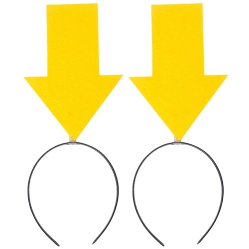 CNAFGBGG 2pcs Pfeil Stirnband lustige Stirnbänder mit gelbem Pfeil Haar Hoop Funny Party Stirnband für Mädchen Kleider Haarzubehör für Party, Bühnenperformance, Halloween CNAFGBGG 2pcs Pfeil Stirnband lustige Stirnbänder mit gelbem Pfeil Haar Hoop Funny Party Stirnband für Mädchen Kleider Haarzubehör für Party, Bühnenperformance, Halloween von CNAFGBGG