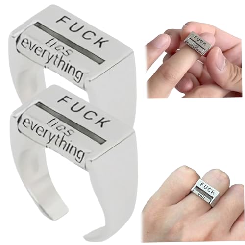 CNAFGBGG 2pcs fick Dich Ring 0.7 '' Rotierende Stimmungskontrolle legierter Fick -Off -Ring Verstellbarer Erleichterung Fick es Ring kreativ ausdrucksstarke Ring für Accessoire -Liebhaber. CNAFGBGG 2pcs fick Dich Ring 0.7 '' Rotierende Stimmungskontrolle legierter Fick -Off -Ring Verstellbarer Erleichterung Fick es Ring kreativ ausdrucksstarke Ring für Accessoire -Liebhaber. von CNAFGBGG