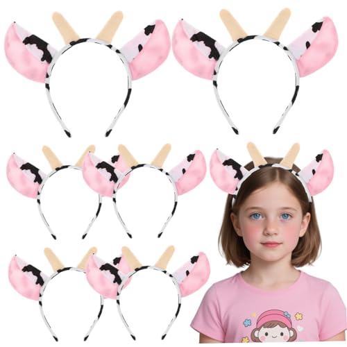 CNAFGBGG 6pcs Kuhstirnband, Kuhohren Stirnband für Kinder und Erwachsene, elastische Kostümhaarreiher für Halloween Party bevorzugt Fotografie -Requisiten. CNAFGBGG 6pcs Kuhstirnband, Kuhohren Stirnband für Kinder und Erwachsene, elastische Kostümhaarreiher für Halloween Party bevorzugt Fotografie -Requisiten. von CNAFGBGG