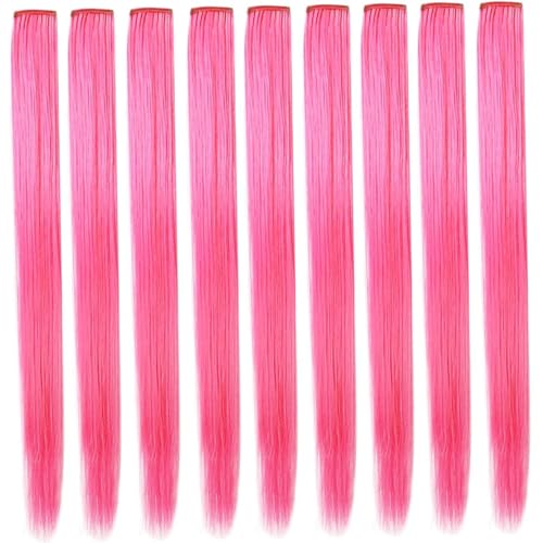 CNAFGBGG 9 PCs gefärbte Haarverlängerungen 21 hitzebeständige synthetische Haarverlängerungen Clip in Multicolor-Haarflügeln Halloween Cosplay Party Highlight Accessoires für Mädchen Kids (Pink).. CNAFGBGG 9 PCs gefärbte Haarverlängerungen 21 hitzebeständige synthetische Haarverlängerungen Clip in Multicolor-Haarflügeln Halloween Cosplay Party Highlight Accessoires für Mädchen Kids (Pink).. von CNAFGBGG