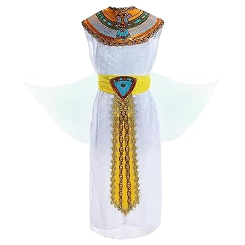 CNAFGBGG Ägyptisches Kostüm, Elegante weiche Cleopatra -Kostüm -Frauen, ägyptische Accessoires für Cosplay -Halloween -Partybühnen. von CNAFGBGG