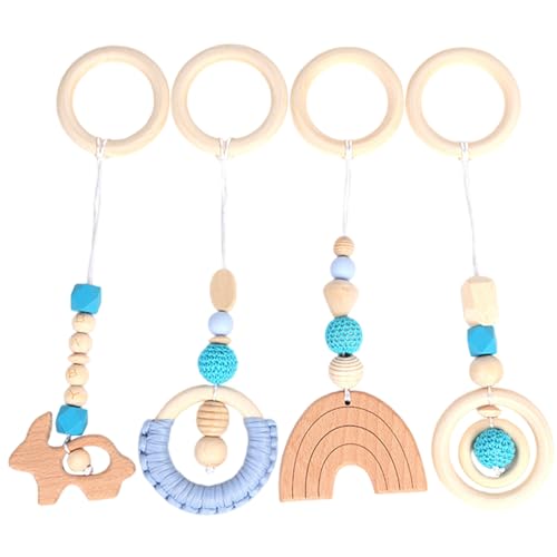 CNAFGBGG Hängende Spielzeug für Baby Gym 4pcs 4 Style 11 Holzhänge Babyspielzeug für Spiele Fitnessstudio glatt & Robustes Entwicklungskind wichtig. CNAFGBGG Hängende Spielzeug für Baby Gym 4pcs 4 Style 11 Holzhänge Babyspielzeug für Spiele Fitnessstudio glatt & Robustes Entwicklungskind wichtig. von CNAFGBGG