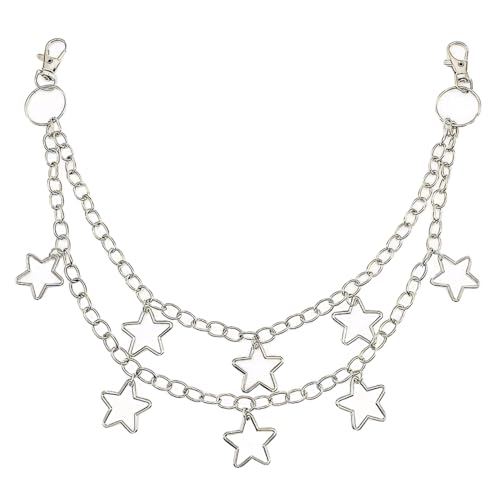 CNAFGBGG Hosenkette für Frauen Dual-Layer-Hosenkette mit Sterncharm & Clip CNAFGBGG Hosenkette für Frauen Dual-Layer-Hosenkette mit Sterncharm & Clip von CNAFGBGG