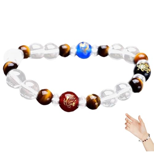 CNAFGBGG Kristallarmband Viel Glück Erfolg Armbänder beruhigen Angst Stressabbau für Männer Frauen Teenager, Steinkristallquarz. CNAFGBGG Kristallarmband Viel Glück Erfolg Armbänder beruhigen Angst Stressabbau für Männer Frauen Teenager, Steinkristallquarz. von CNAFGBGG