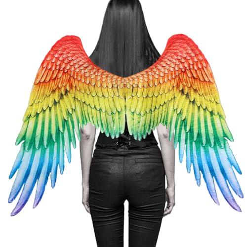 CNAFGBGG Regenbogenflügel 3D Flügel Kostüm Halloween Kostüm Schmetterling mit elastischen Gurten Stolz für Erwachsene Kostümskarneval, Dress Up Party CNAFGBGG Regenbogenflügel 3D Flügel Kostüm Halloween Kostüm Schmetterling mit elastischen Gurten Stolz für Erwachsene Kostümskarneval, Dress Up Party von CNAFGBGG