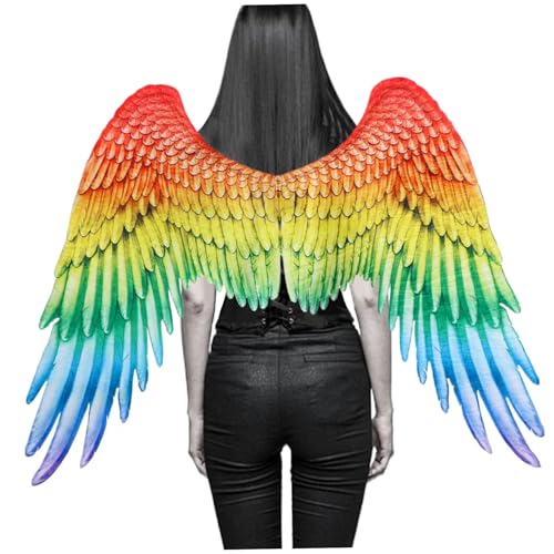 CNAFGBGG Regenbogenflügel 3D Flügel Kostüm Halloween Kostüm Schmetterling mit elastischen Gurten Stolz für Erwachsene Kostümskleid Karneval, Dress Up Party .. von CNAFGBGG