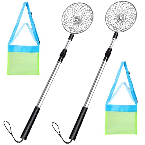 CNAFGBGG Strandbekämpfungswerkzeuge mit Mesh Beach Bag 4PCS/Set Edelstahlsandsifter mit feinem Netz Teleskop tragbarer Handheld zum Sammeln von Muscheln CNAFGBGG Strandbekämpfungswerkzeuge mit Mesh Beach Bag 4PCS/Set Edelstahlsandsifter mit feinem Netz Teleskop tragbarer Handheld zum Sammeln von Muscheln von CNAFGBGG