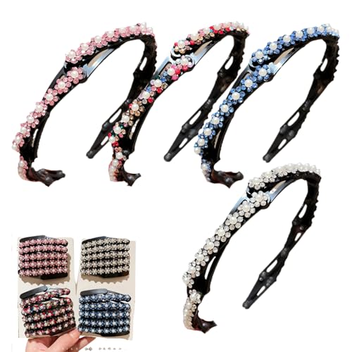 CNAFGBGG Zusammenklappbares Stirnband, 4pcs Faltbare Taschenhaarstirnband, Blumenmode -Stirnbänder für Frauen, Nicht -Slip -Stirnbänder für Frauen, die Make -up -Reisen waschen, Style 1 CNAFGBGG Zusammenklappbares Stirnband, 4pcs Faltbare Taschenhaarstirnband, Blumenmode -Stirnbänder für Frauen, Nicht -Slip -Stirnbänder für Frauen, die Make -up -Reisen waschen, Style 1 von CNAFGBGG