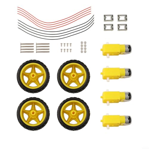 CNANRNANC Komplettes Montageset für Roboterfahrzeuge mit Reifenrädern und Gleichstrommotoren CNANRNANC Komplettes Montageset für Roboterfahrzeuge mit Reifenrädern und Gleichstrommotoren von CNANRNANC